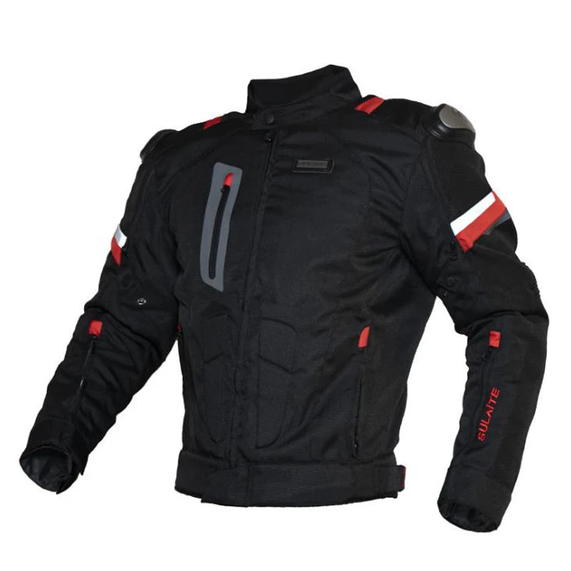 Motorcycle Racing Jacket Four Seasons Windproof Warm Protective Gear Armor Aluminum Alloy Shoulder Protector