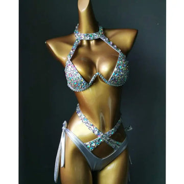 Maillot de bain Venus Vacation, ensemble bikini diamant, sexy, strass, pierres scintillantes, cristal