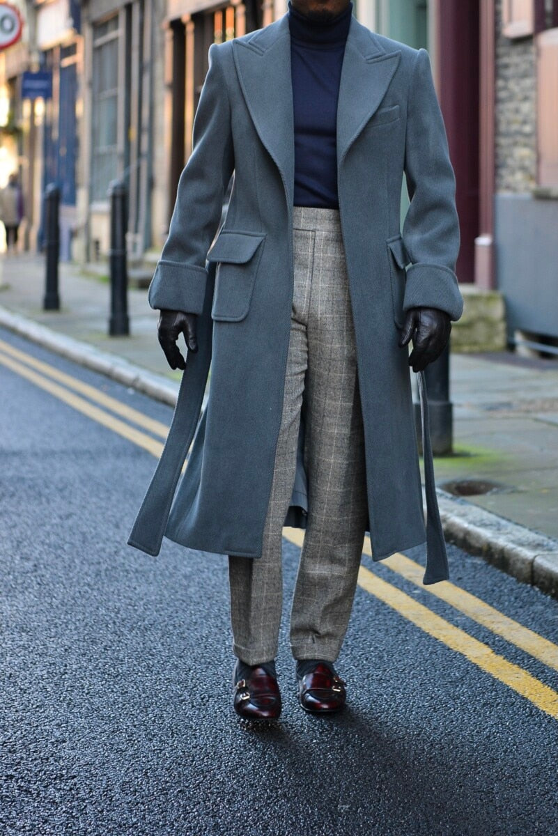 Modern Men Suits One-Piece Suit Vintage Business Jacket Custom made Belt Herringbone Wedding Tuxedos New in winter