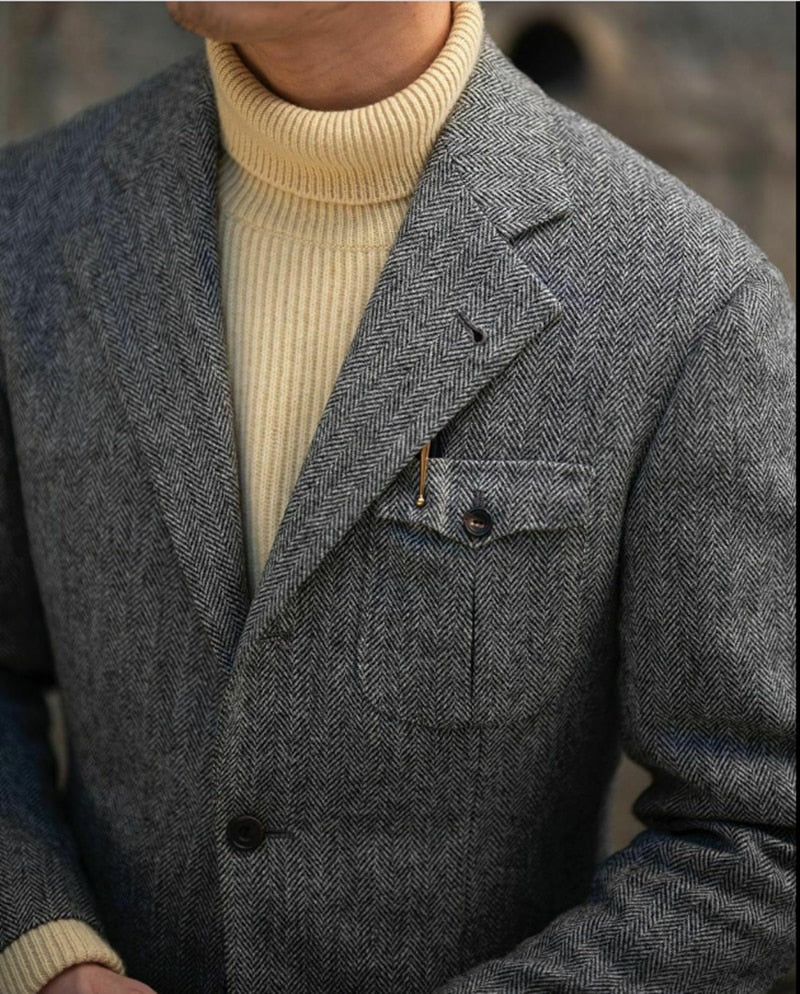 Costumes pour hommes d'affaires, blazer, manteaux de mariage en laine, veste de smoking, pardessus sur mesure, 2 pièces, formel, affaires, quotidien 