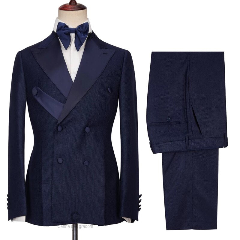 Costume homme Slim Fit Mariage Marié Smoking Soirée Chanteur 2 Pièces Blazer Pantalon Costume Formel