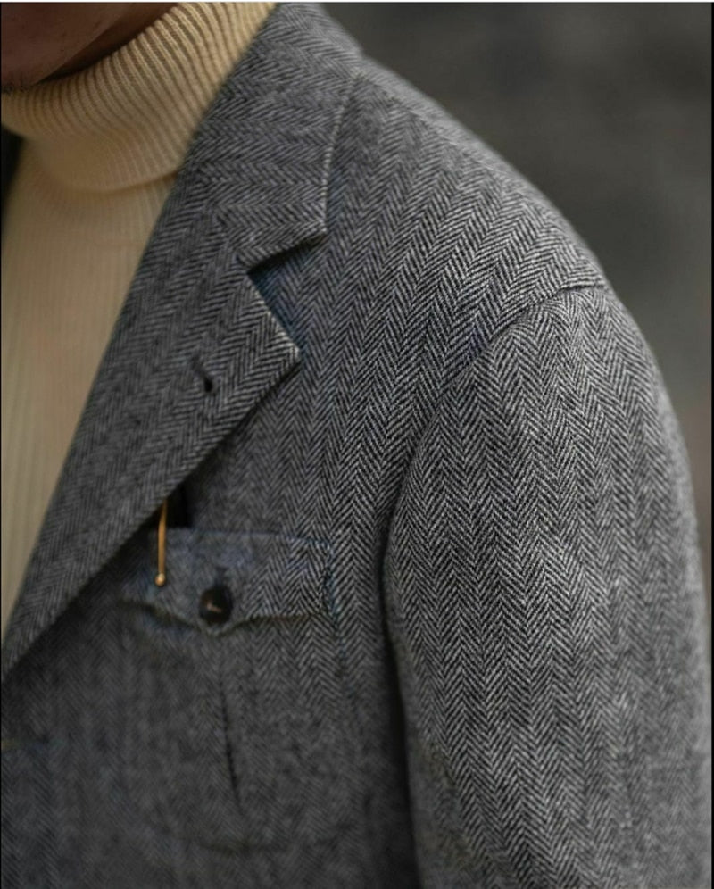 Costumes pour hommes d'affaires, blazer, manteaux de mariage en laine, veste de smoking, pardessus sur mesure, 2 pièces, formel, affaires, quotidien 