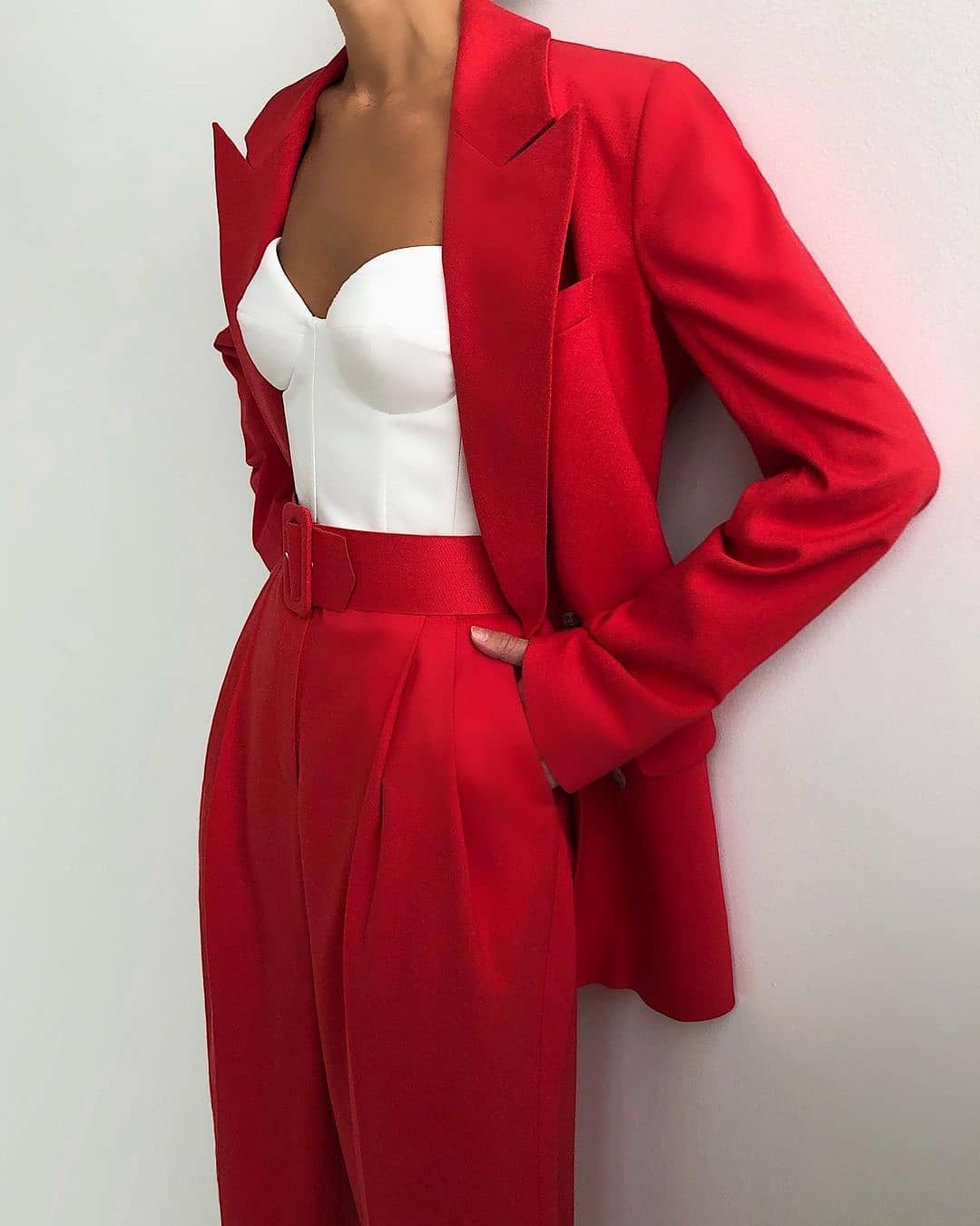 Traje de chaqueta y pantalón para mujer, holgado, para club, fiesta, boda (chaqueta y pantalón) 