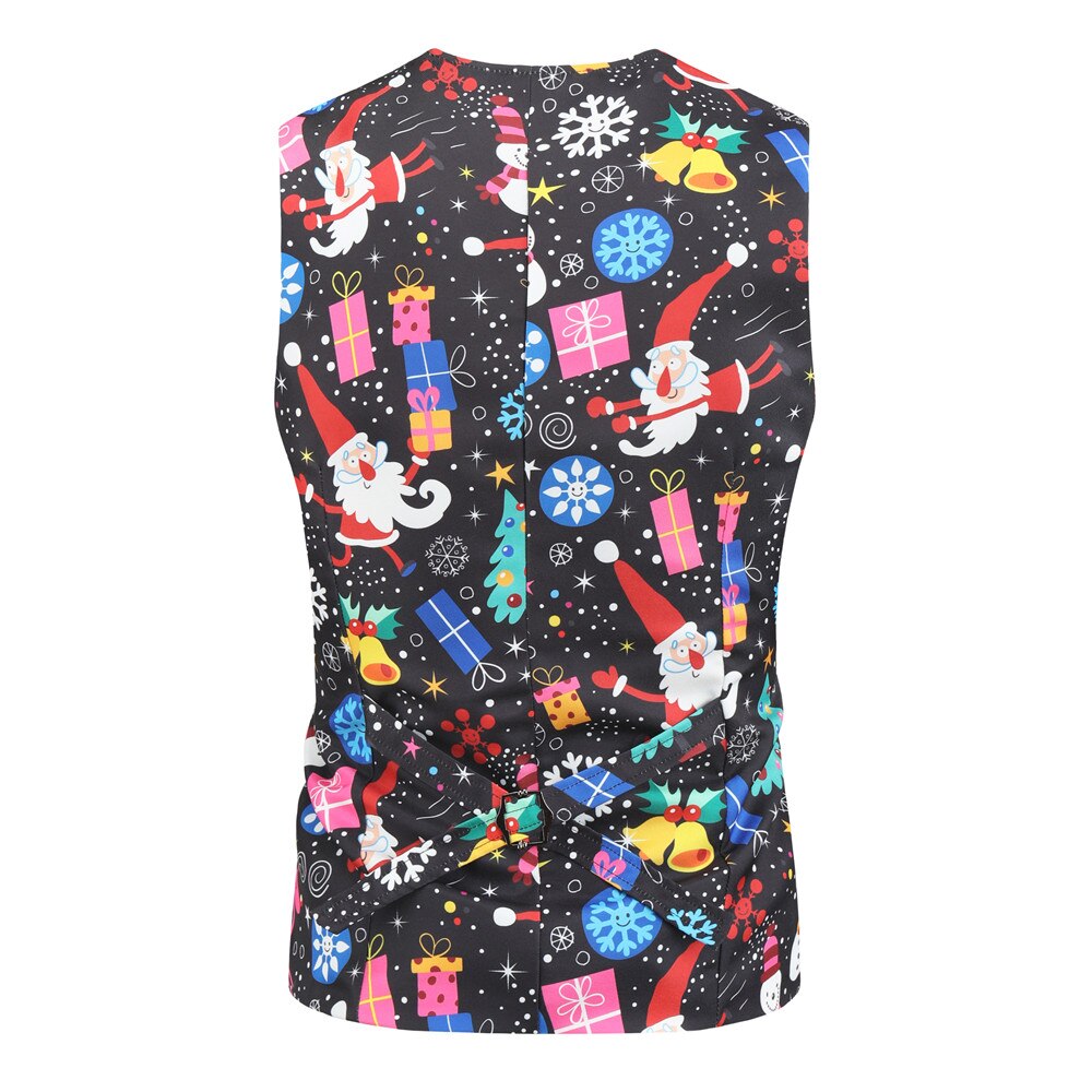 Traje de boda entallado para hombre, 3 piezas, estampado navideño, para fiesta, primavera y otoño 