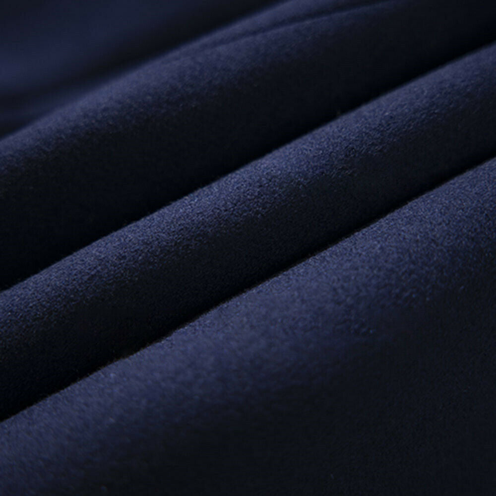 Manteau d'hiver en laine pour homme, épais, uni, croisé, long, chaud, formel, pour l'hiver, sur mesure 