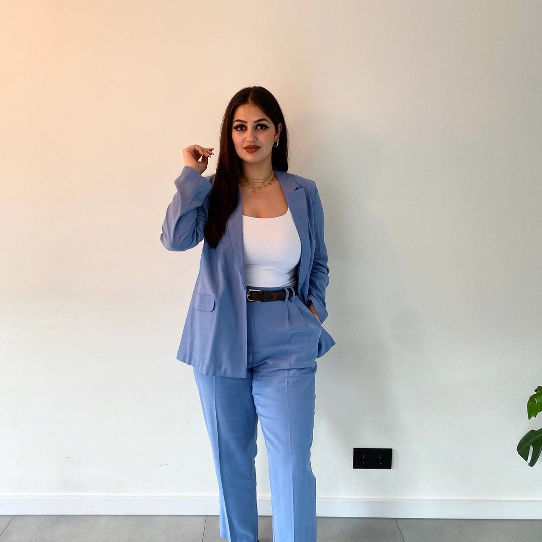 Summer Cool Women Suits Plus Size Bride Lady Party Prom Tuxedos Blazer Leisure Outfit Suit (Jacket+Pants)
