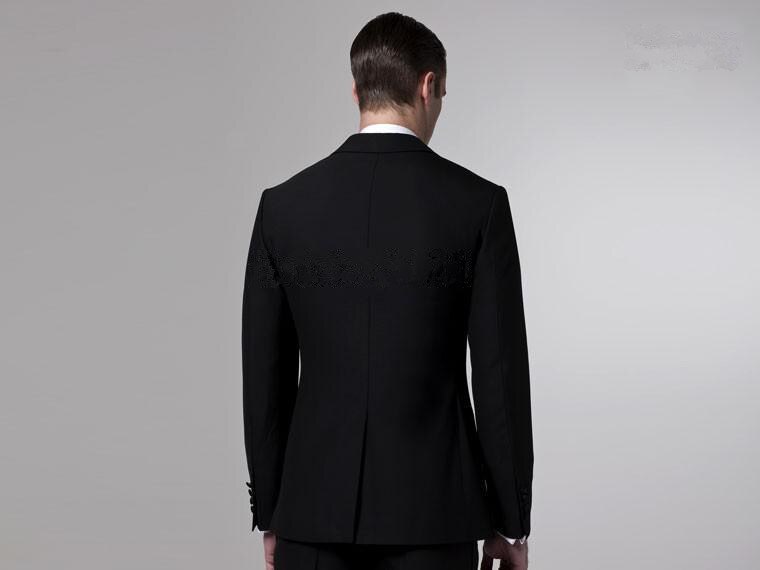 Costume Homme Blazer Noir Pantalon Hommes Costumes 3 Pièces Veste + Pantalon + Gilet Slim Fit Mariage Garçons D'honneur Smoking Formel Tenue De Soirée Vêtements 