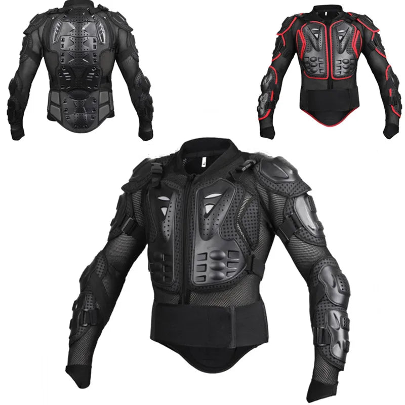 Motorcycle Jacket Racing Armor Protector Men Cycling ATV Motocross Body Protection Jacket Clothing Protective Gear Black / Red