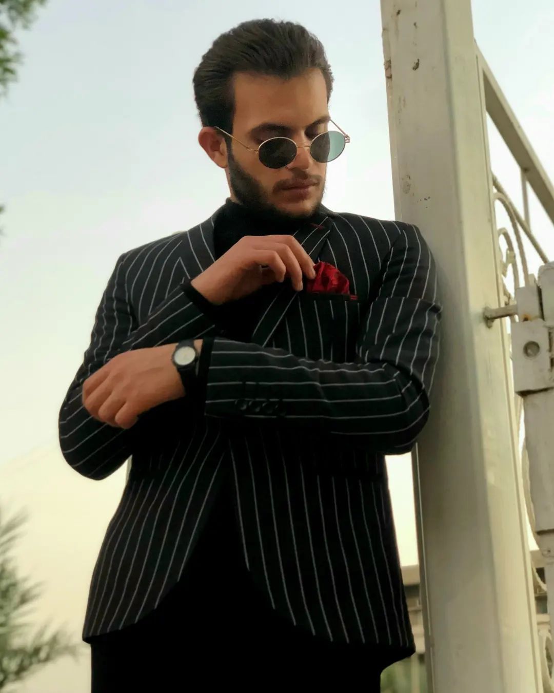 Trajes de hombre negros a rayas de una pieza con chaqueta a medida, trajes de novio de diseñador para boda, ocasiones formales, sin pantalones 