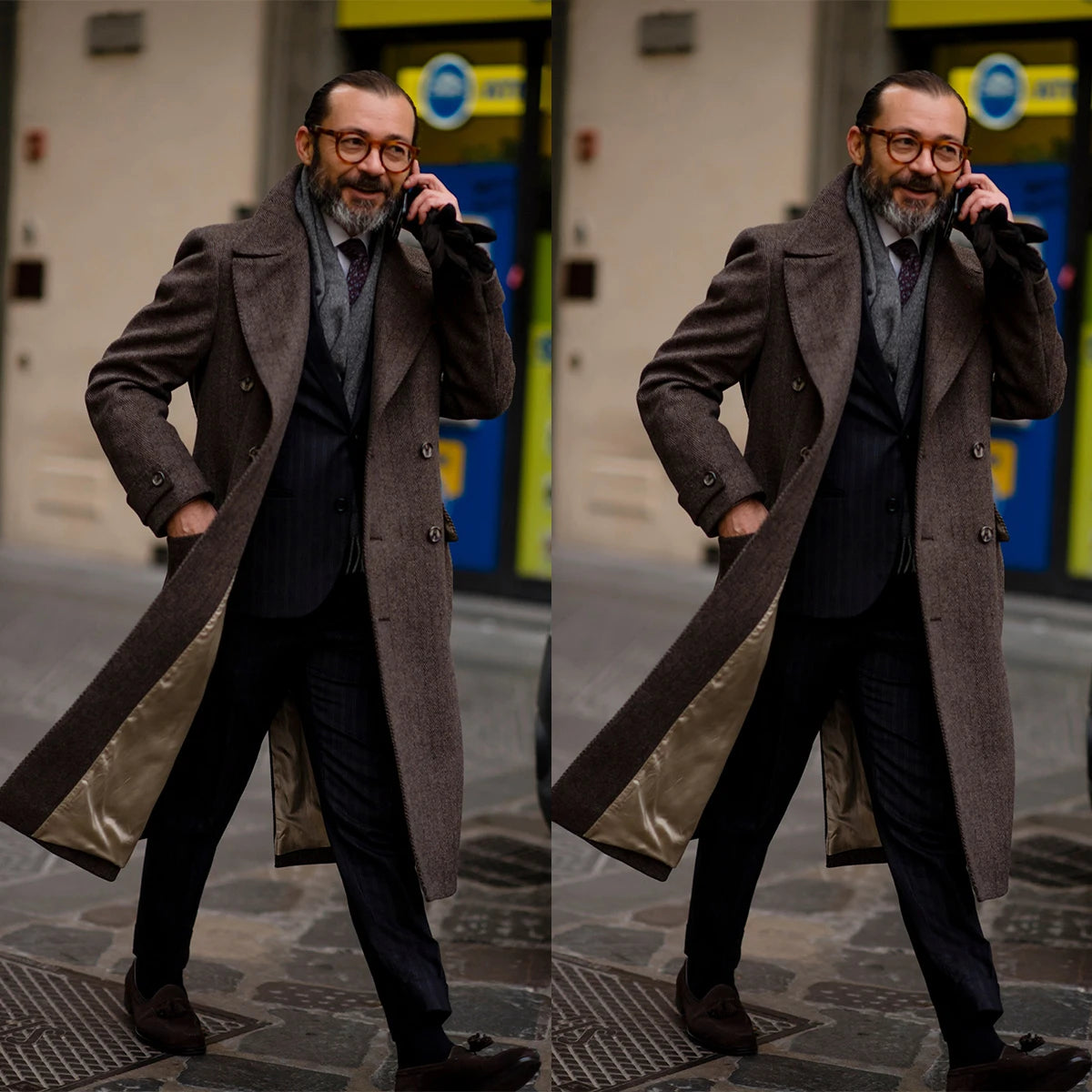 Abrigo largo para hombre guapo, línea de abrigo, cruzado, cálido, de mezcla de lana, para negocios, casual, diario, a medida