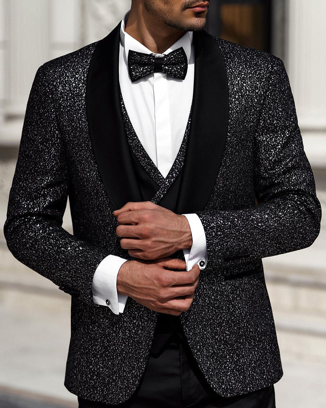 Slim Business Men Suits With 3 Pieces Jacket Vest Custom Made Designer Wedding Party Formal Occasion