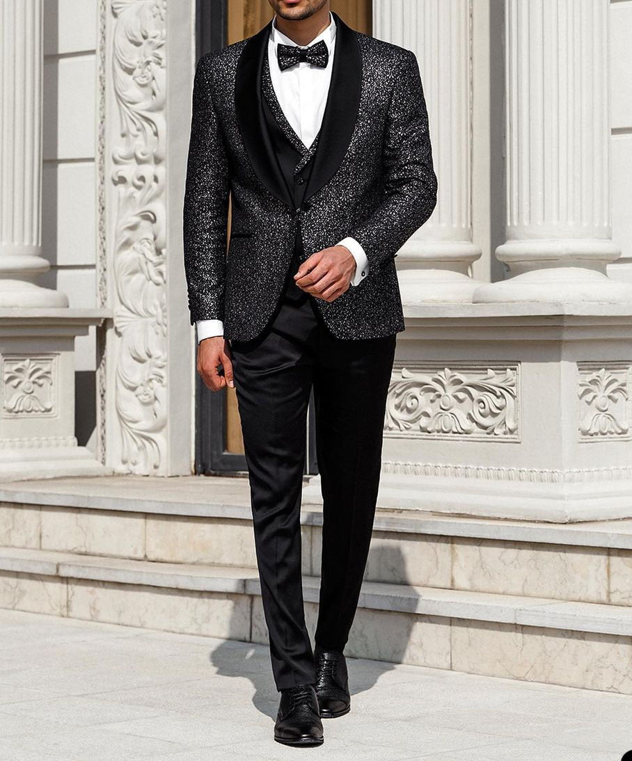 Slim Business Men Suits With 3 Pieces Jacket Vest Custom Made Designer Wedding Party Formal Occasion