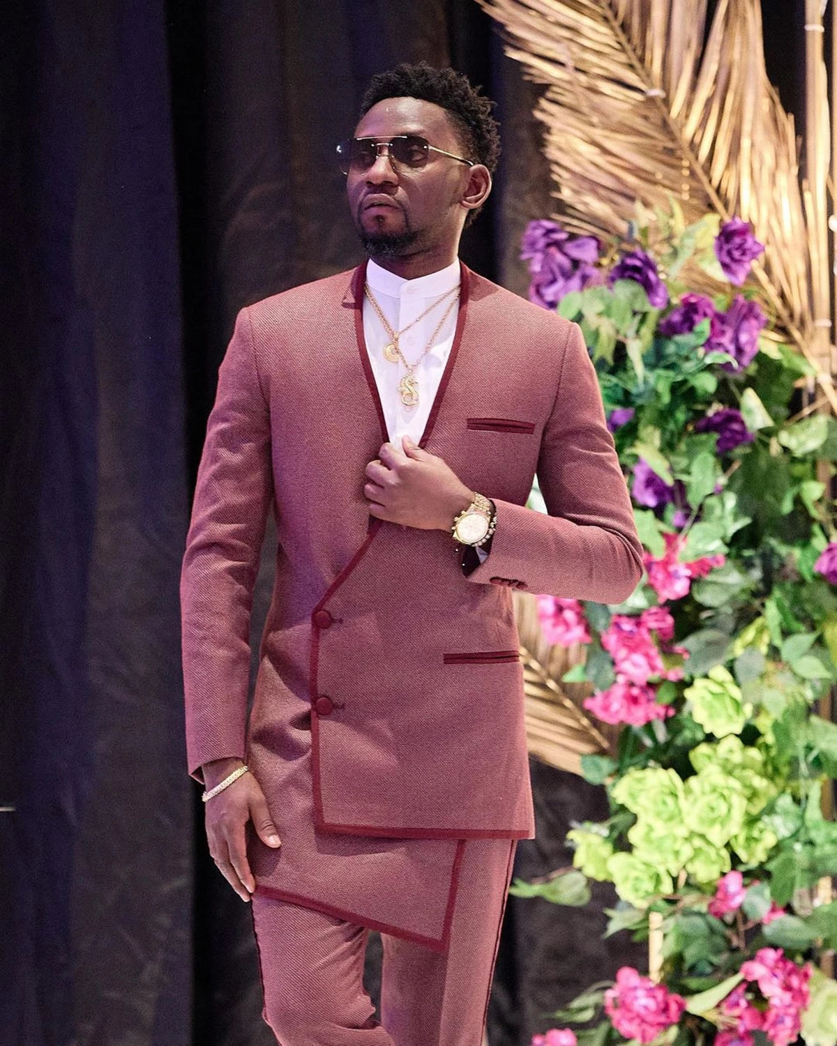 Tailored Men Wedding Suits Designer Groom Party Prom Coat Long Jacket Formal Wear Outfit 2 Pieces
