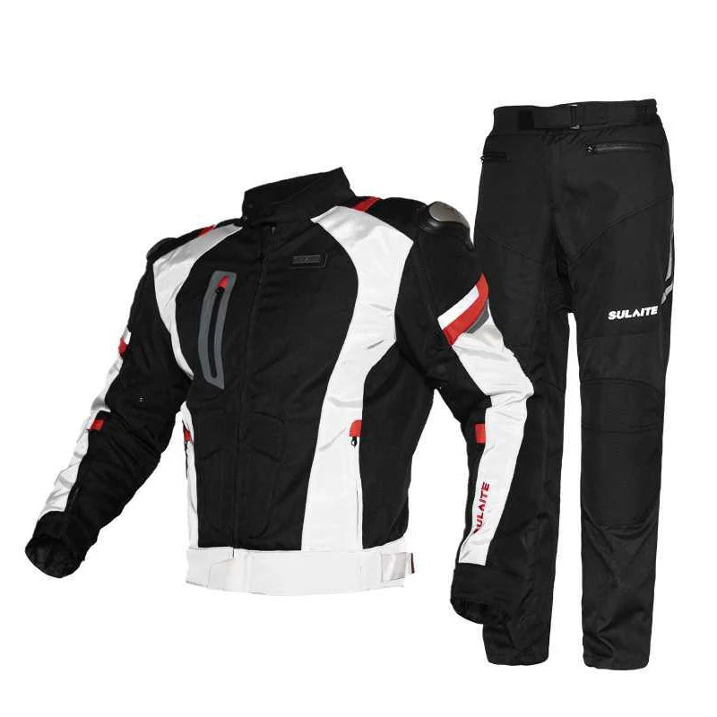 Motorcycle Racing Jacket Four Seasons Windproof Warm Protective Gear Armor Aluminum Alloy Shoulder Protector