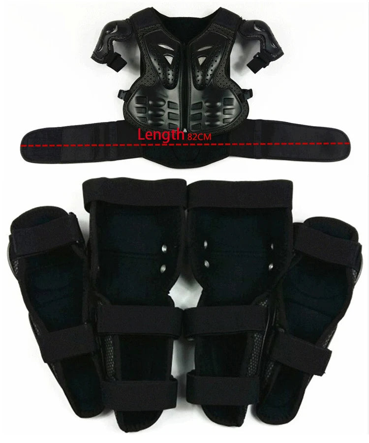 4-15 Years Youth Child Motocross Body Protect Vest Armor Kids Motorcycle Skating Elbow Knee Guard Boys Girls Cycling Waistcoat