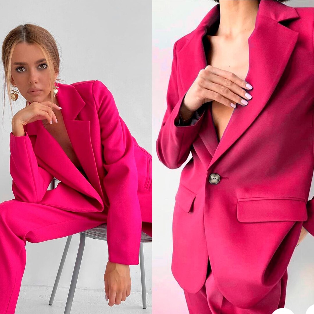 Trajes de mujer famosa con blazer y pantalones, fotografía de mujer sexy, atuendo para fiesta de graduación, abrigo (chaqueta + pantalón) 