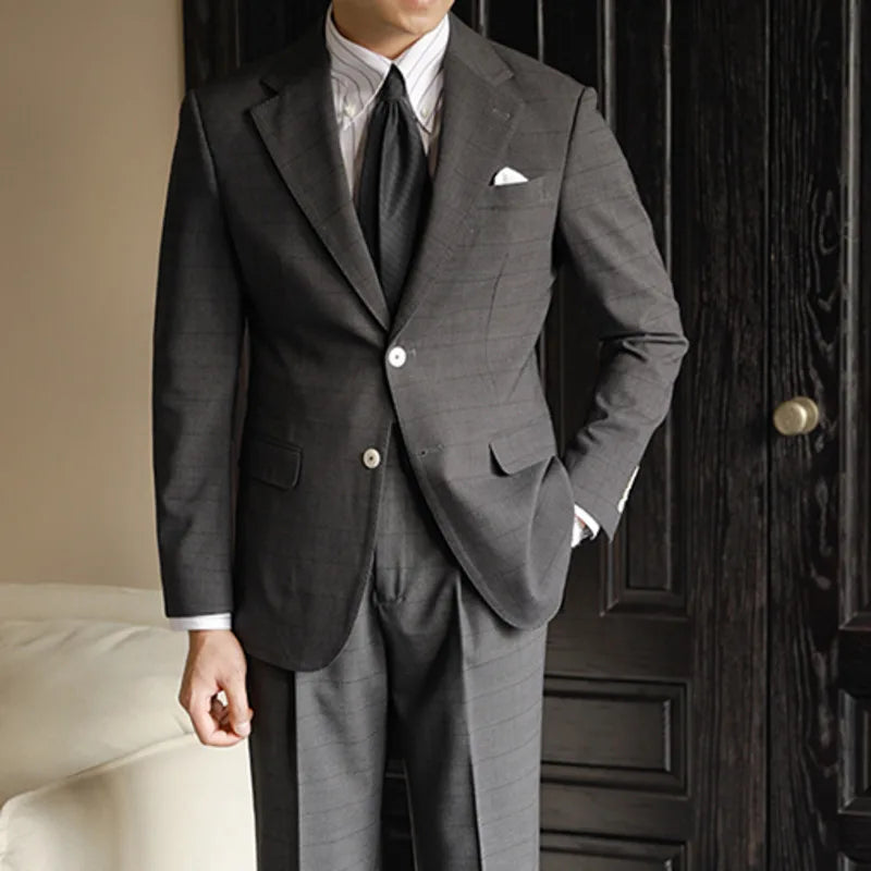 Simple Single Breasted Designer Suit 2 Piece Wedding Party Suit Groom Banquet Men Suit Slim