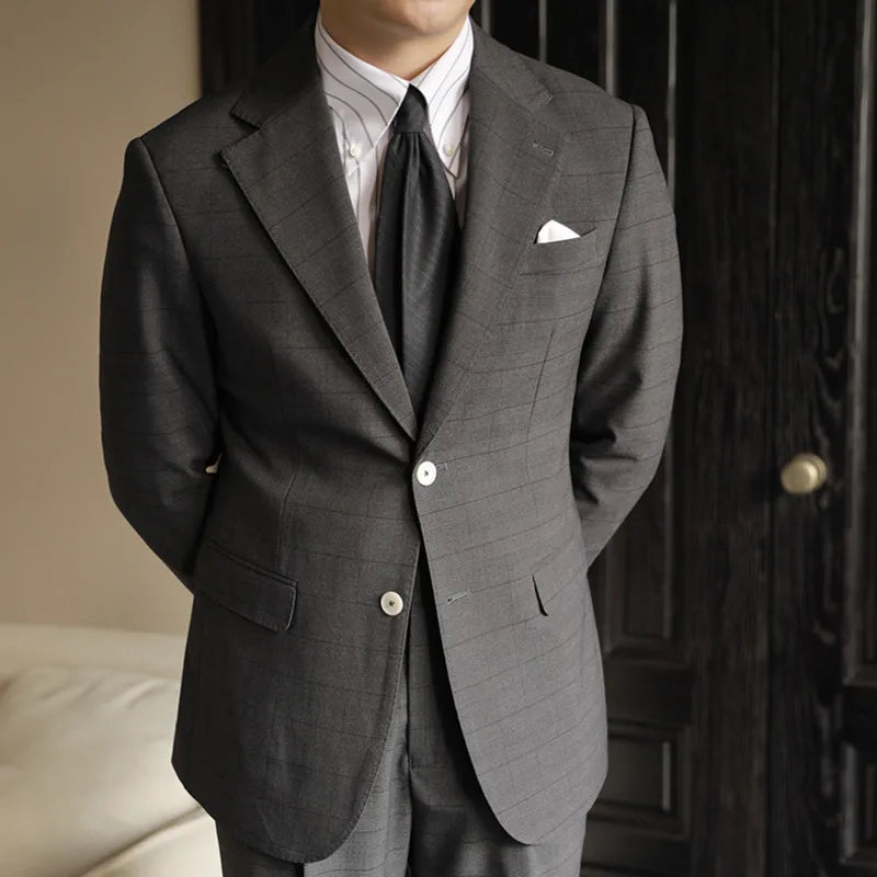 Simple Single Breasted Designer Suit 2 Piece Wedding Party Suit Groom Banquet Men Suit Slim