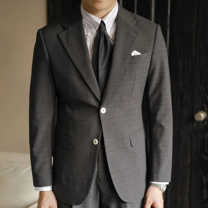 Simple Single Breasted Designer Suit 2 Piece Wedding Party Suit Groom Banquet Men Suit Slim