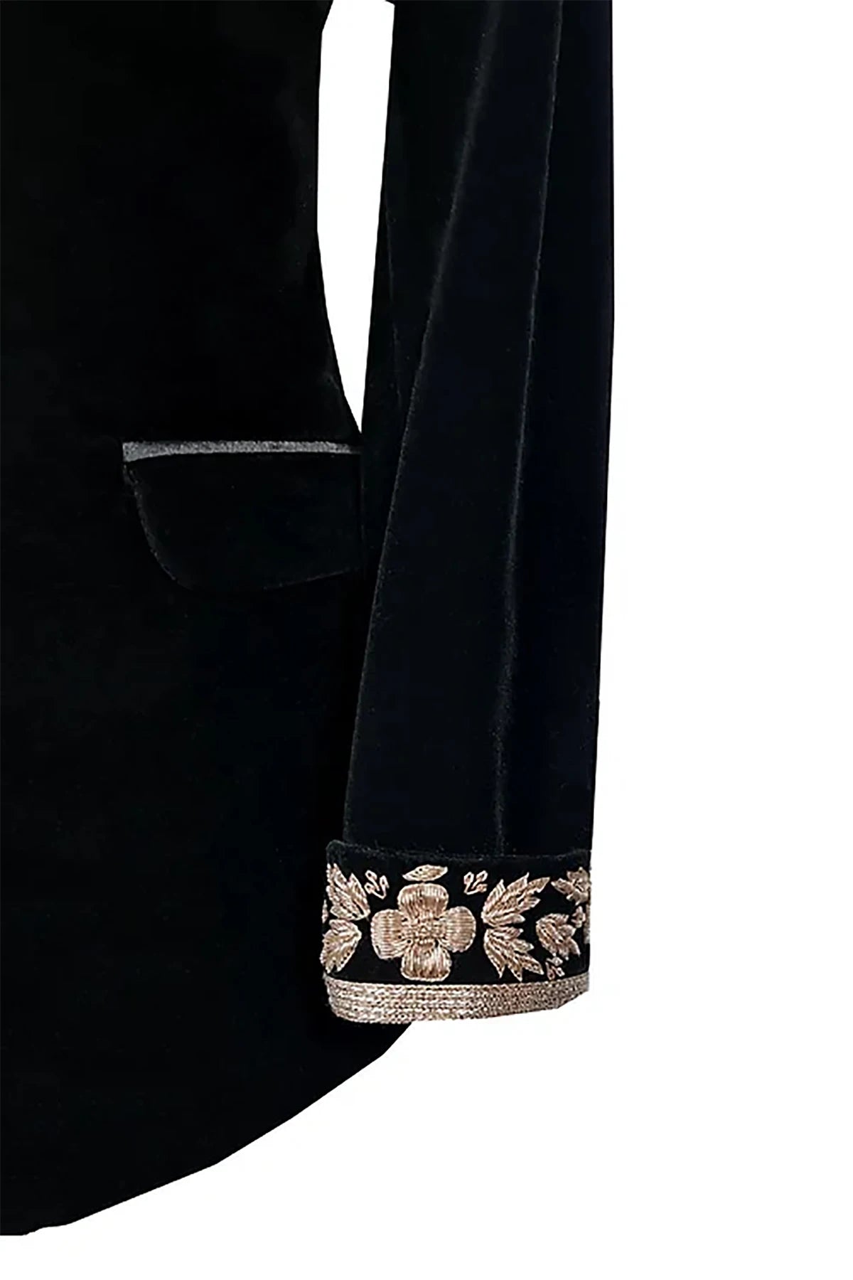 Luxurious Velour Embroidered Men's Wedding Suit Tailored for Grooms Formal Events Party Attire