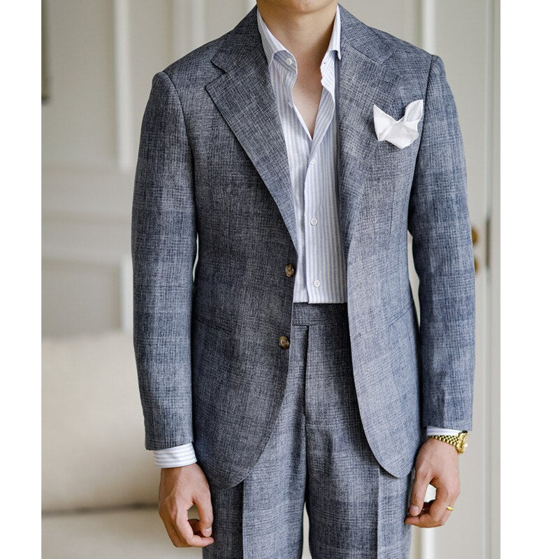 Wedding Suit For Men Business Formal Casual Single-breasted  Dress Suit 2 Pieces Office Work Party Prom Costume
