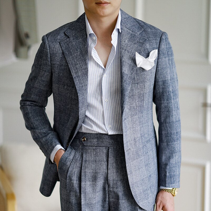 Wedding Suit For Men Business Formal Casual Single-breasted  Dress Suit 2 Pieces Office Work Party Prom Costume