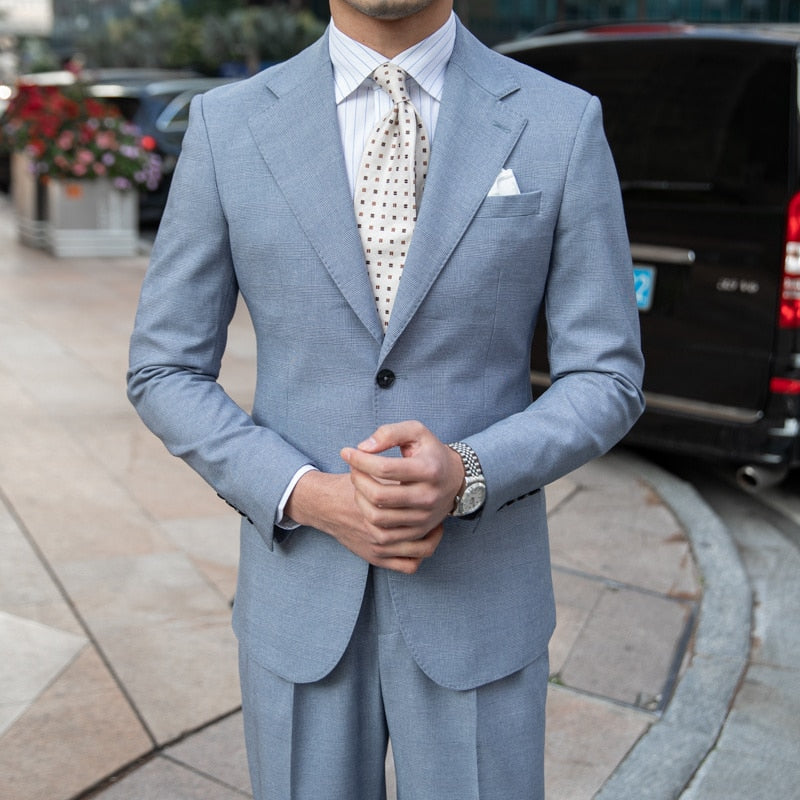 Trajes de boda para hombre, color sólido, para negocios, formales, informales, 2 piezas, para oficina, trabajo, fiesta, graduación 