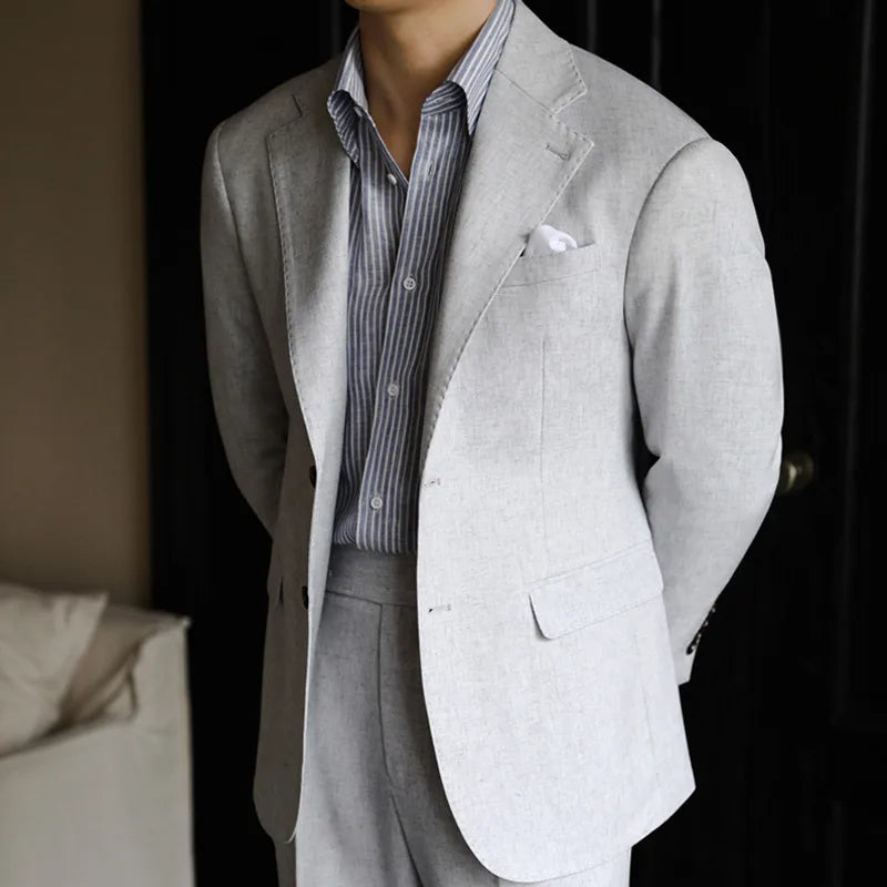 Wedding Suits For Men Solid Color Business Formal Casual Dress Suits 2 Pieces Office Work Party Prom Costume Homme