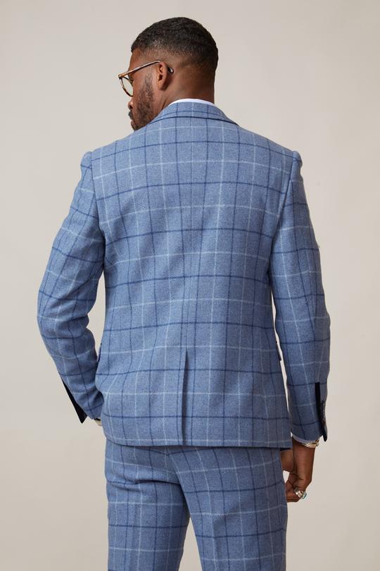 Winter men Wedding Suits 2 Pieces Tweed Check Groom Party Blazer Business Wear Coat(Jacket+Pants)