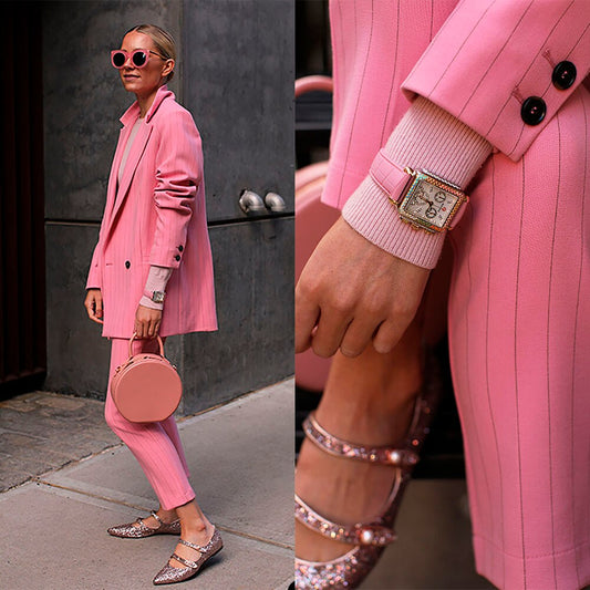 Traje de pantalón para madre de la novia con rayas rosas, para mujer, para fiesta formal de noche, trabajo, boda, 2 piezas 