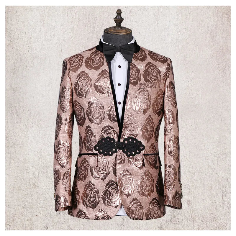 Costumes pour hommes neufs, smokings de mariage à un bouton, marié de bal, 2 pièces, coupe slim (blazer + pantalon) 