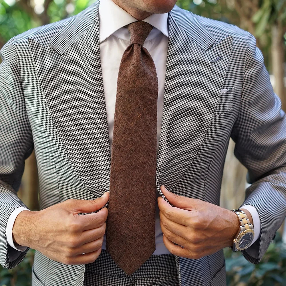 Trajes de pata de gallo para hombre, entallados, de moda, con solapa de pico, de un solo pecho, para negocios, informal, para boda, esmoquin de 2 piezas (blazer + pantalón)