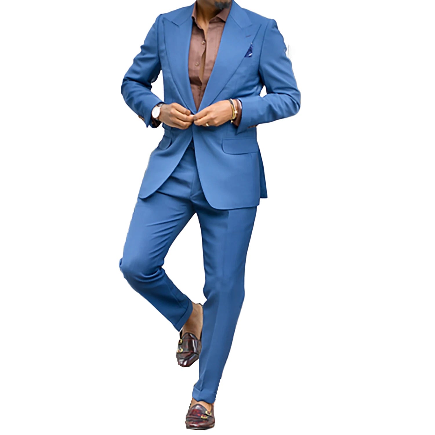 Ensemble 2 pièces veste et pantalon pour homme, tenue de marié tendance, décontractée, pour mariage, affaires, smoking, blazer, pantalon, sur mesure