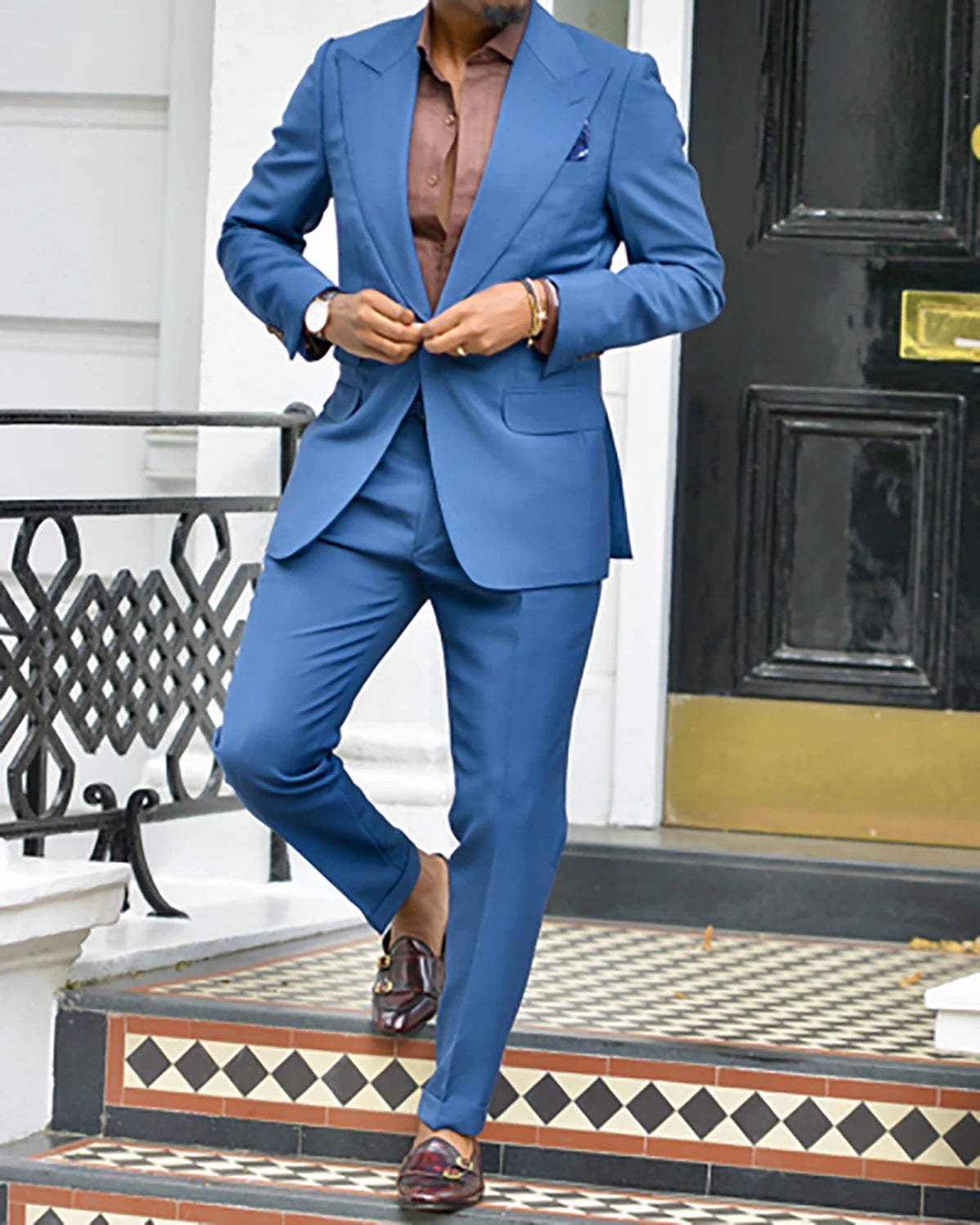 Ensemble 2 pièces veste et pantalon pour homme, tenue de marié tendance, décontractée, pour mariage, affaires, smoking, blazer, pantalon, sur mesure