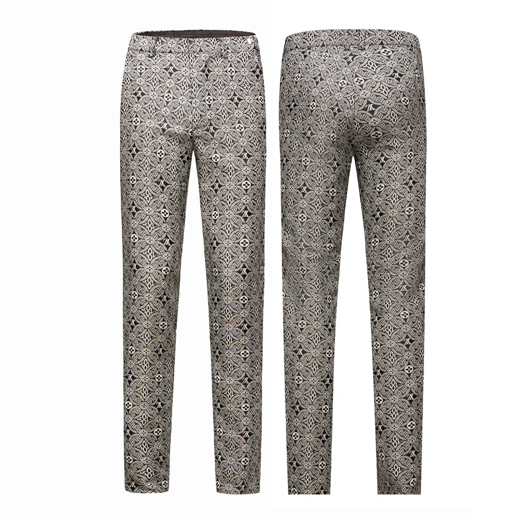Smoking de marié blanc en jacquard, revers châle, costume pour homme, mariage, bal, meilleur homme, veste blazer avec pantalon, ensemble col noir 