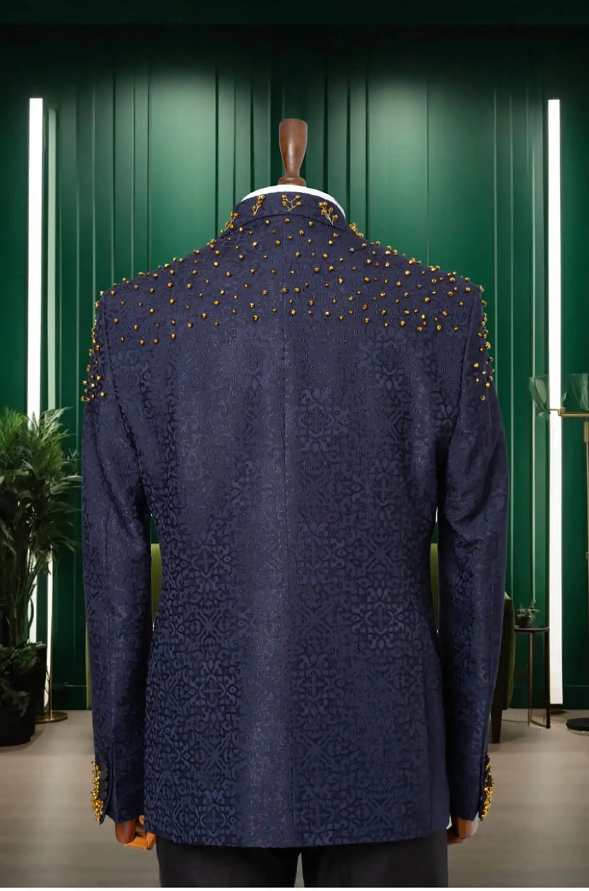 Jacquard Men's Suit Fashion Beads Wedding Suits Comfort 3-Pieces Party Tailor-Made Groom Groomsman Formal Occasions Customized
