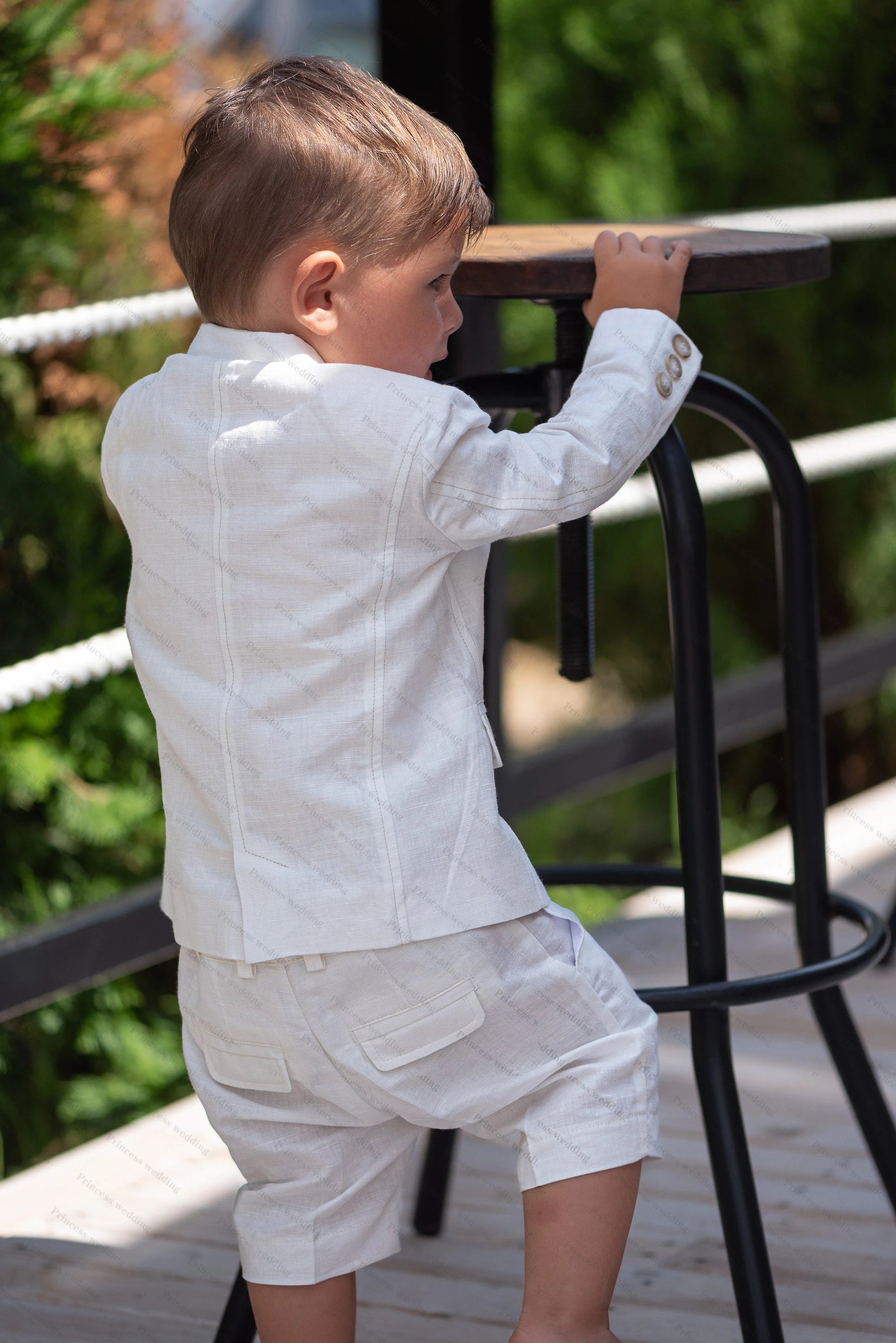 Kid Blazer For Baby Boys Summer Short Dinner Tuxedos For Little Kids Wedding Party Prom Birthday Wear 2 Pieces ( Jacket+Pants)
