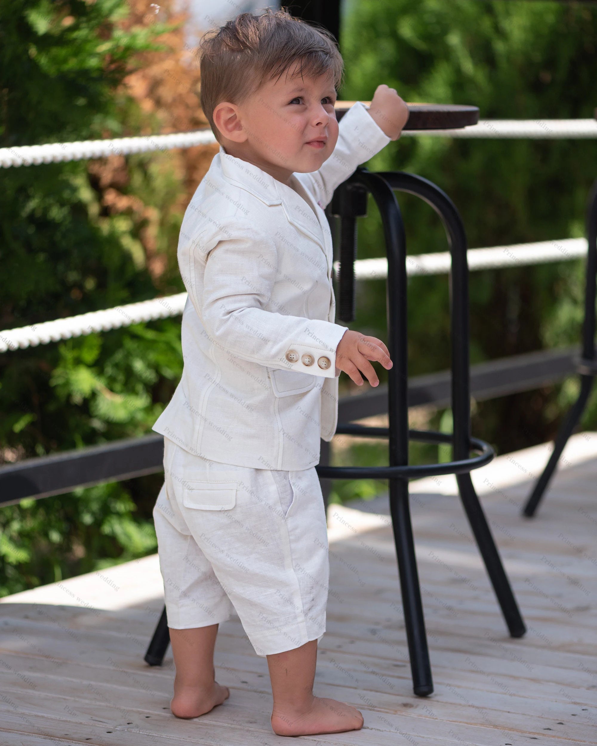 Kid Blazer For Baby Boys Summer Short Dinner Tuxedos For Little Kids Wedding Party Prom Birthday Wear 2 Pieces ( Jacket+Pants)