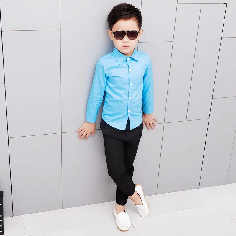 Boys Red Three Piece Suit with Black Shirt and Bow Tie