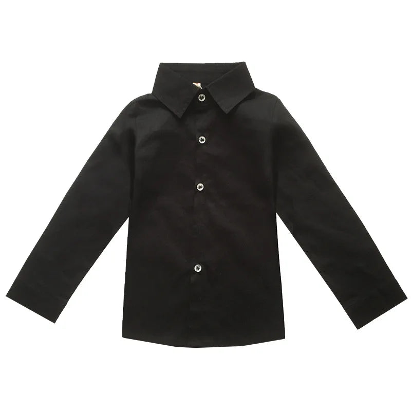 Boys Red Three Piece Suit with Black Shirt and Bow Tie