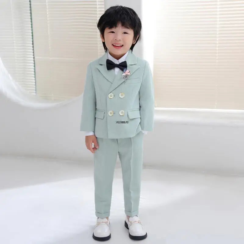 Traje de fotografía para niños de Corea, vestido de boda para niños, blazer para actuación en el escenario, traje formal para cumpleaños de bebé, disfraz para ceremonia 