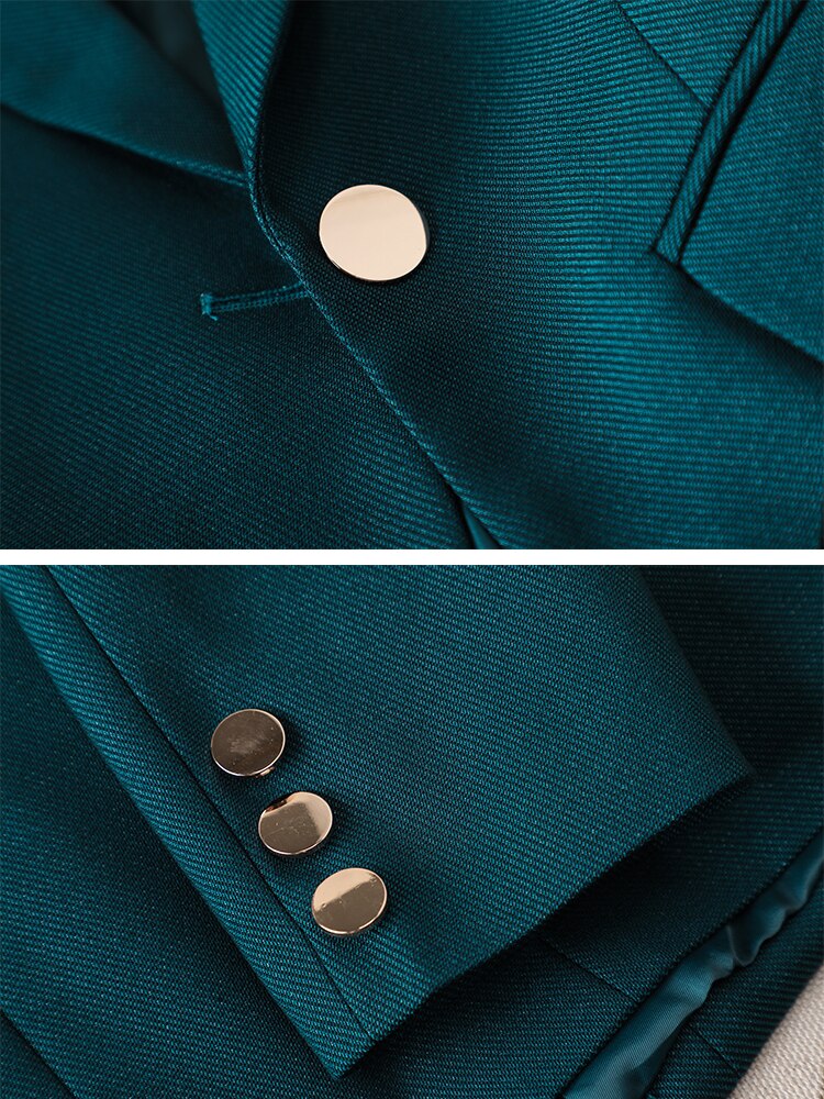 Ensemble 2 pièces blazer et pantalon pour femme, vert, violet, bleu, noir, uni, formel, tenue de travail 