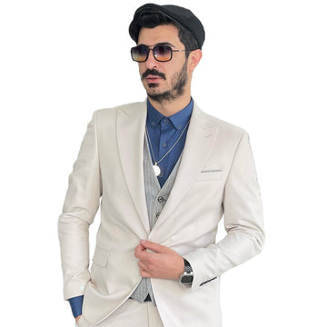 Classic White Men Suit One Button Tailor-Made One-Pieces Jacket Designer Groom Formal Occasion Costume Made