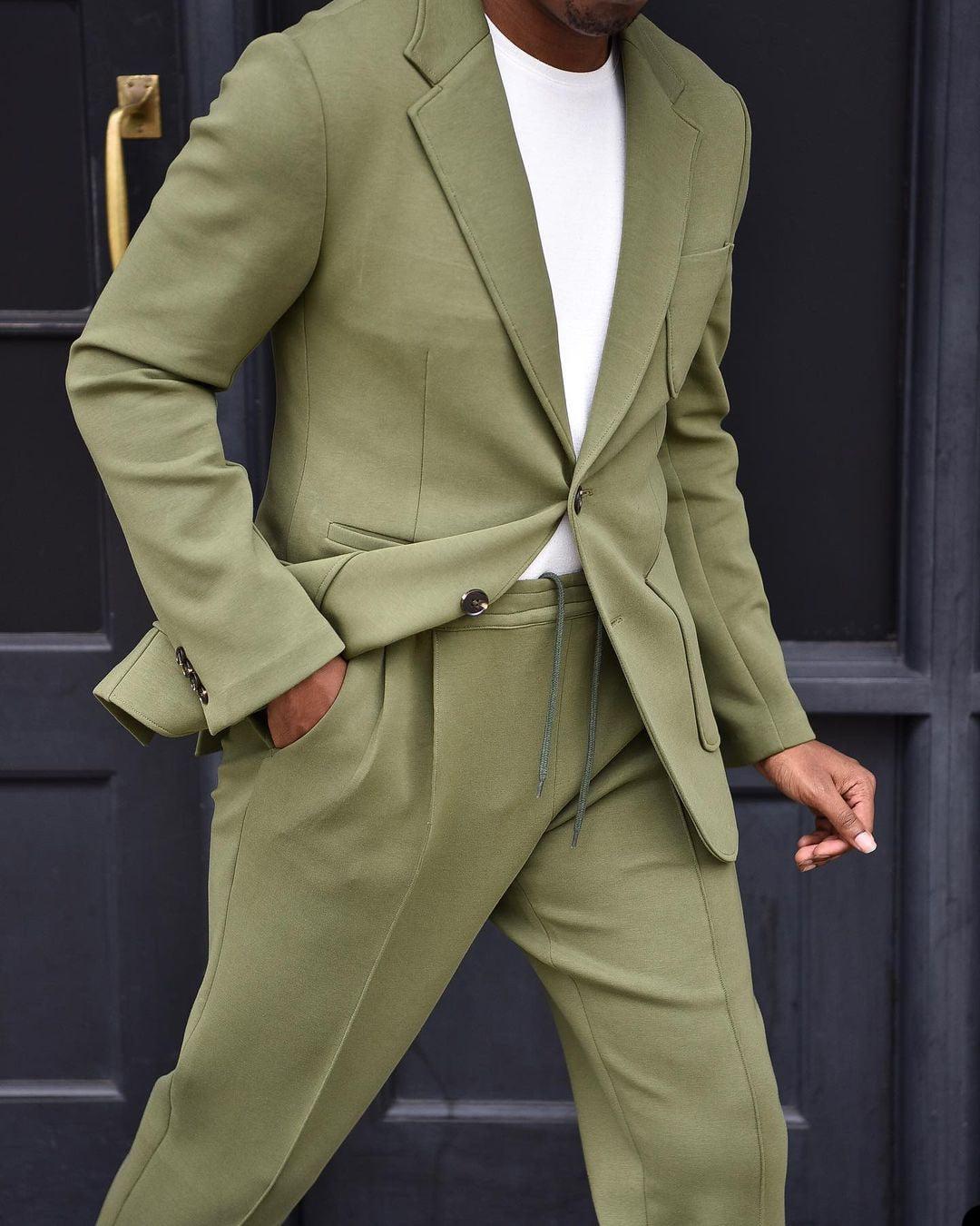 Green Business Men Suits With Two Pieces Jacket Pants Custom Made Designer Success Wedding Party Formal Occasion