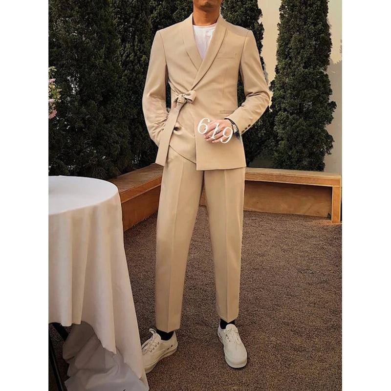 Trajes de hombre, blazer, pantalones, diseños, corte entallado, 2 piezas, trajes de novio, los mejores esmóquines de boda para hombre.
