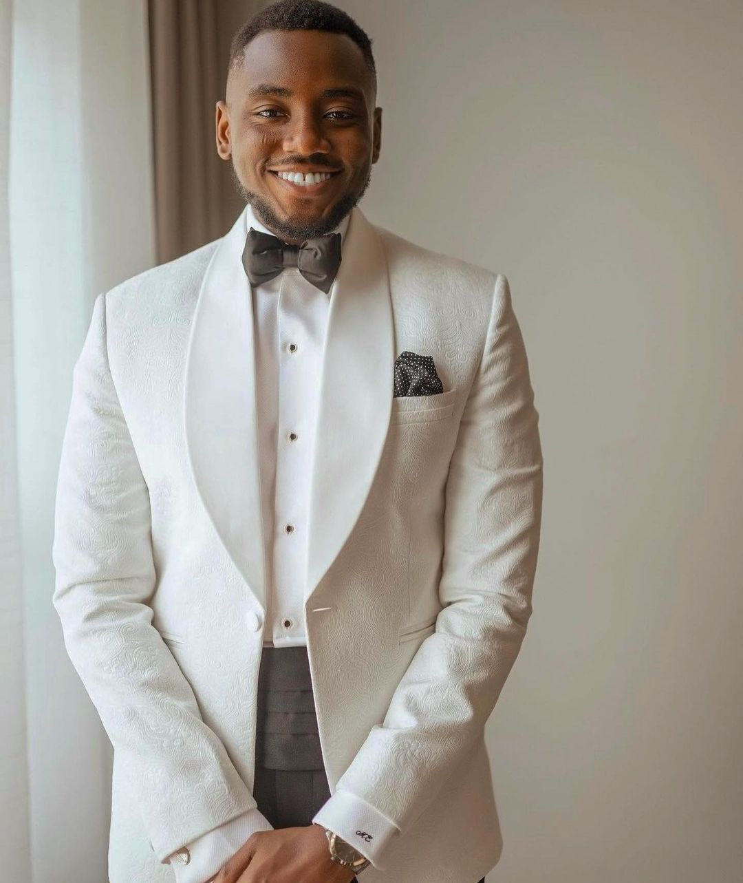 White Gentleman Men Suits With One Pieces Jacket Business Printing Slim Designer Wedding Formal Occasion Tuxedos