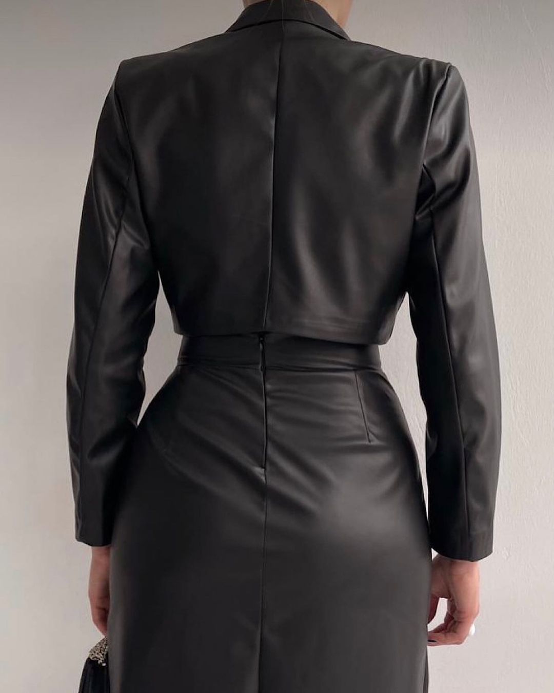 Blazer en cuir pour femme, tenue de soirée ample, tenue de mariage, 2 pièces 