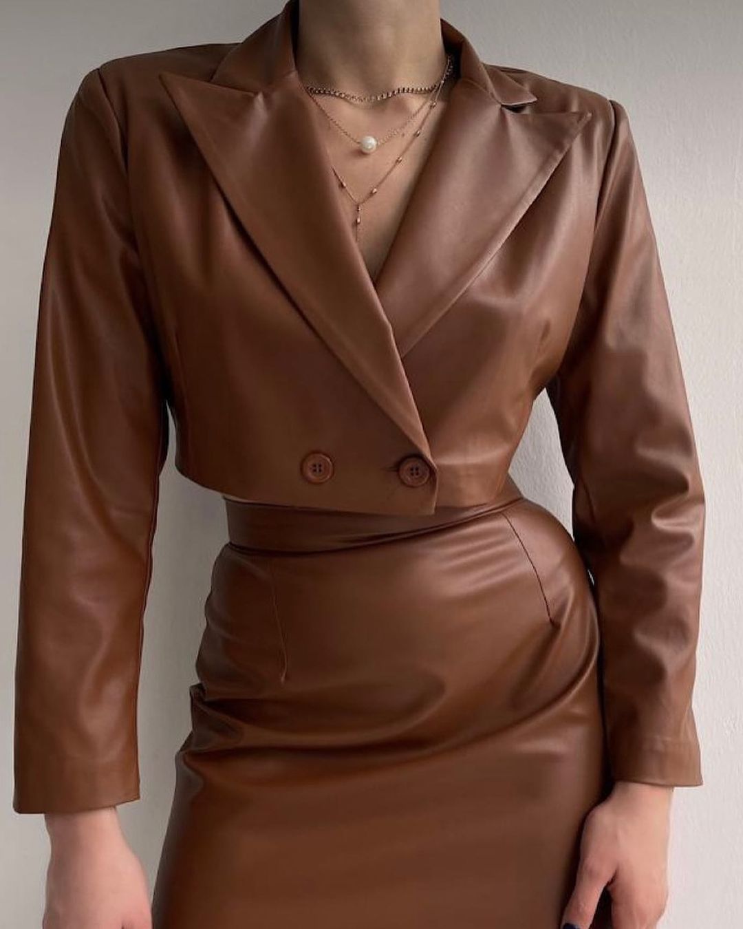 Blazer en cuir pour femme, tenue de soirée ample, tenue de mariage, 2 pièces 