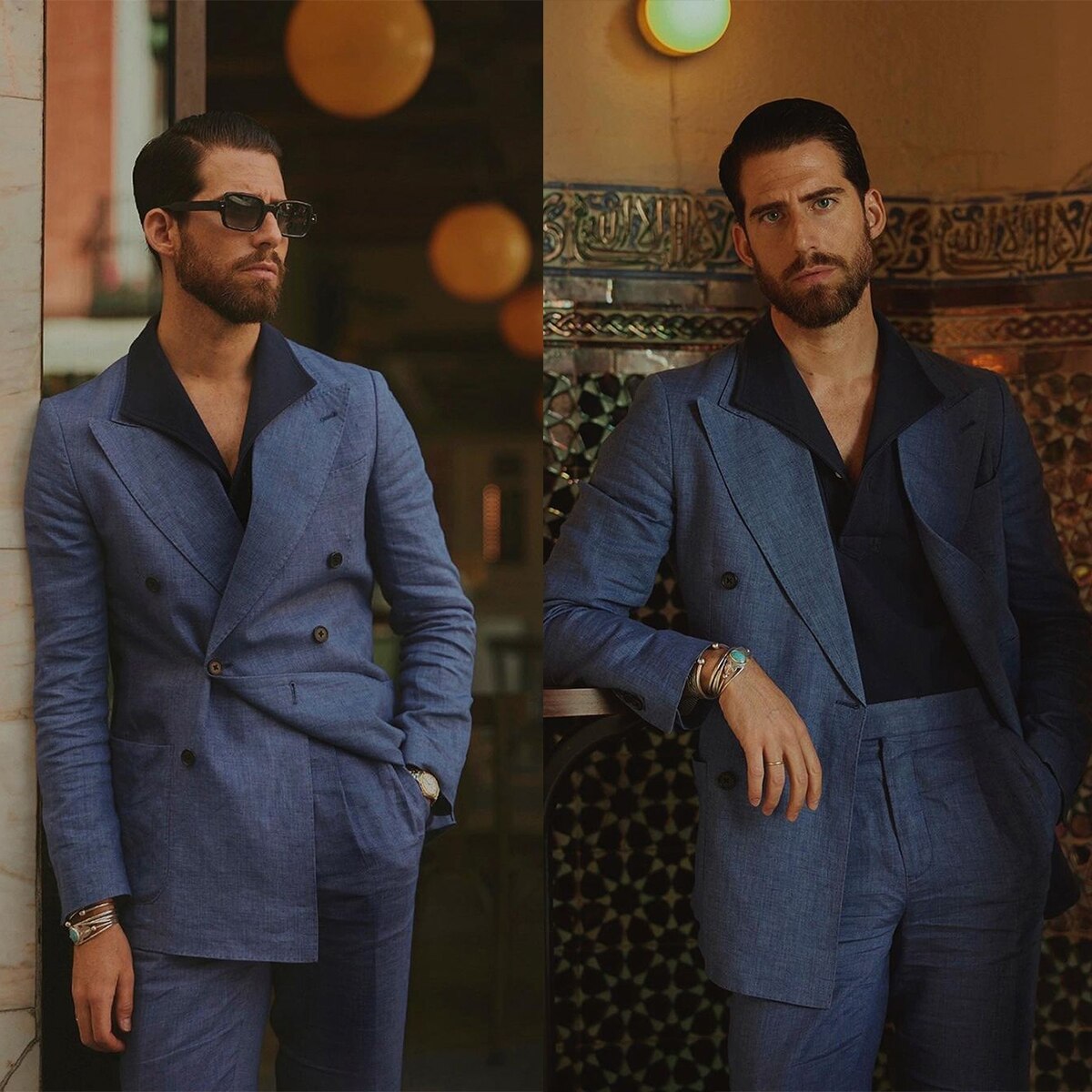 Leisure Comfort Wedding Men Suits Classic Tailor-Made Groom 2-Pieces Broadcloth Formal Occasions Party Singer Costume Made