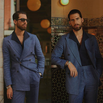 Leisure Comfort Wedding Men Suits Classic Tailor-Made Groom 2-Pieces Broadcloth Formal Occasions Party Singer Costume Made